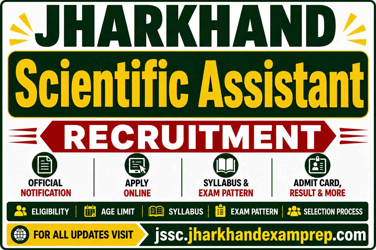 Jharkhand Scientific Assistant Recruitment 2026 [ Result जारी ]